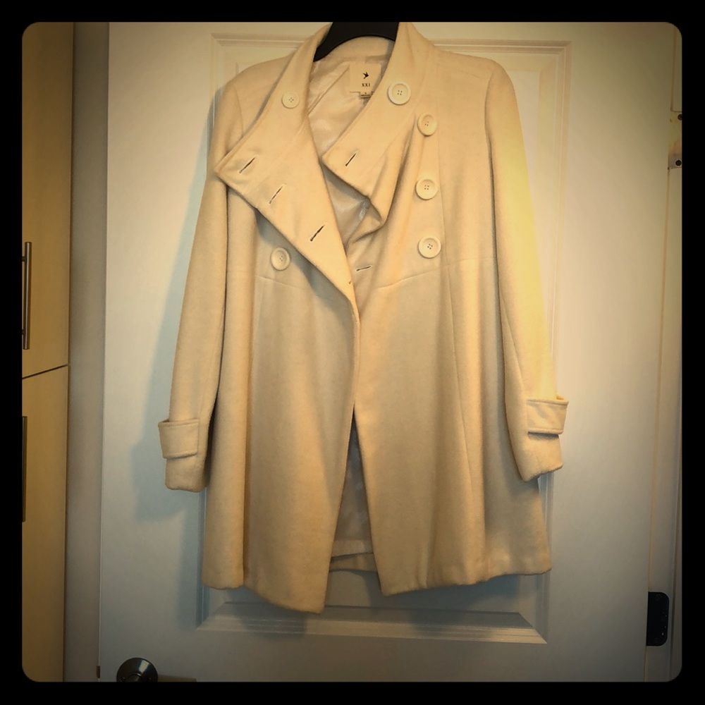 Off white pea coat